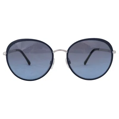 Pre-owned Chanel Dark Blue Metal Round Sunglasses 4206
