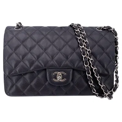 Pre-owned Chanel Dark Brown Timeless Classic Jumbo Shoulder Bag 30 Cm
