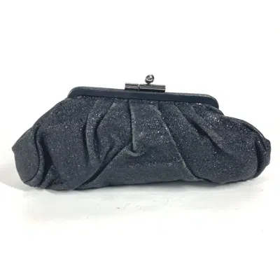 Pre-owned Chanel Dark Navy Leather Clutch Bag Pouch ()