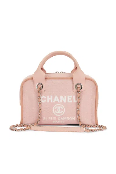 Pre-owned Chanel Deauville Handbag In Pink