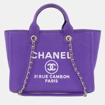 Pre-owned Chanel Deauville Line Handbag In Purple
