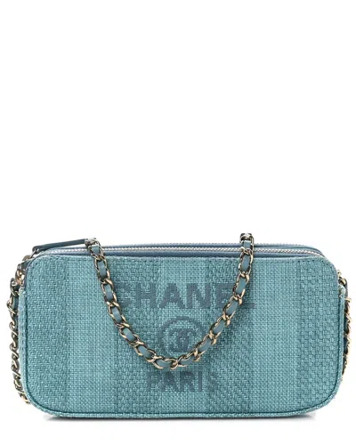 Pre-owned Chanel Deauville Small Leather Clutch