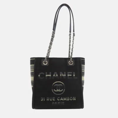 Pre-owned Chanel Deauville Tote Bag Canvas