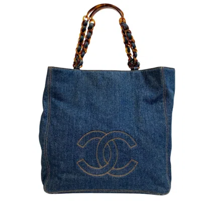 Pre-owned Chanel Denim Blue Denim Tote Bag ()