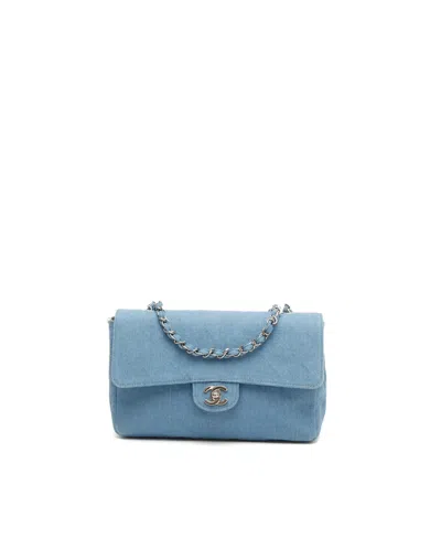 Chanel Denim Medium Flap Bag In Blue