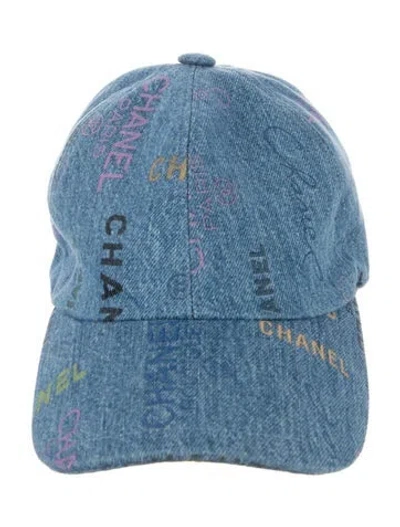 Pre-owned Chanel Denim Mood Baseball Cap In Blue
