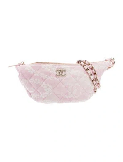Pre-owned Chanel Denim Quilted Large Hobo In Pink