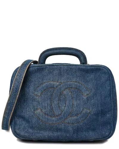 Pre-owned Chanel Denim Vanity Case