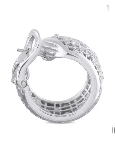 Pre-owned Chanel Diamond Earrings In Silver
