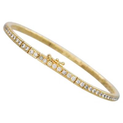 Pre-owned Chanel Diamond Line Bracelet In 18k Yellow Gold.