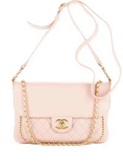 Pre-owned Chanel Diamond-quilted Shoulder Bag In Pink