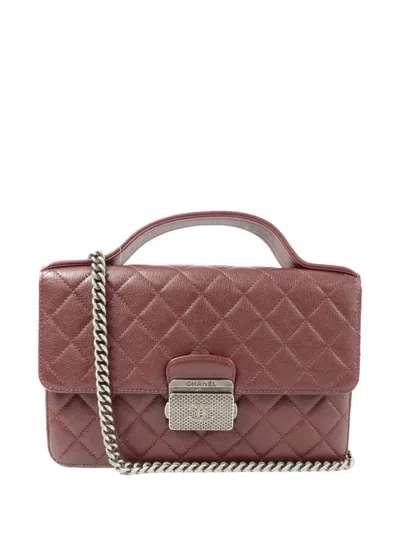 Pre-owned Chanel Diamond-quilted Shoulder Bag In Red