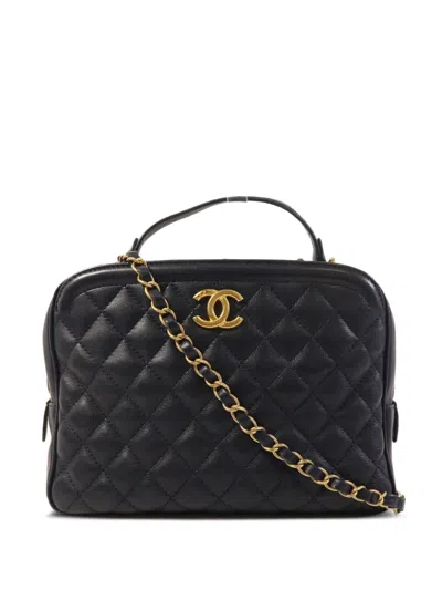 Pre-owned Chanel Diamond-quilted Tote Bag In Blue