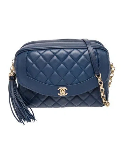Pre-owned Chanel Diana Camera Bag In Blue