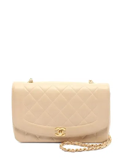Pre-owned Chanel Diana Shoulder Bag In Neutral