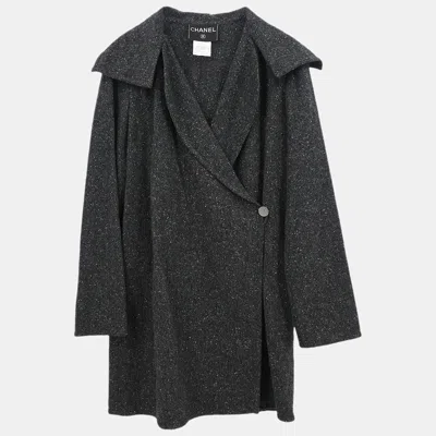 Pre-owned Chanel Double Breasted Jacket Gray 99a #34