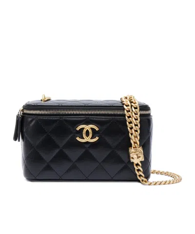 Pre-owned Chanel Double C Mark Shoulder Bag In Black