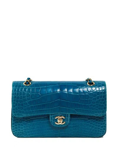 Pre-owned Chanel Double-flap Shoulder Bag In Blue