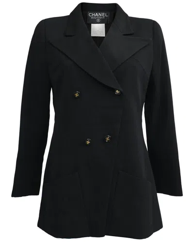 Pre-owned Chanel Double-breasted Blazer In Black
