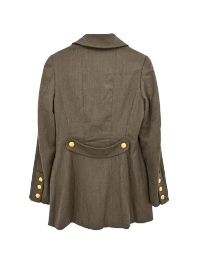 Pre-owned Chanel Double-breasted Jacket In Brown
