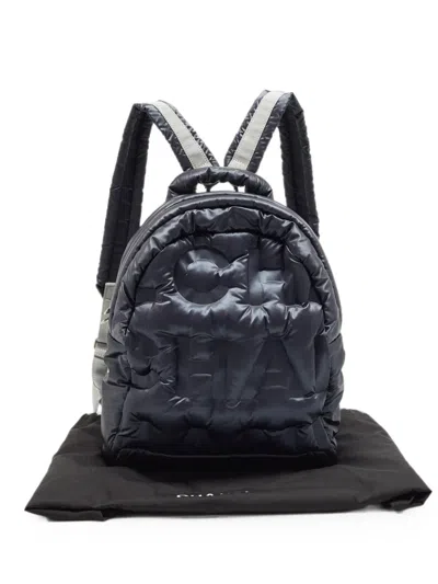 Pre-owned Chanel Doudoune Quilted Backpack In Blue