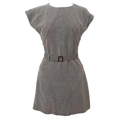 Pre-owned Chanel Dress Size 40 In Gray