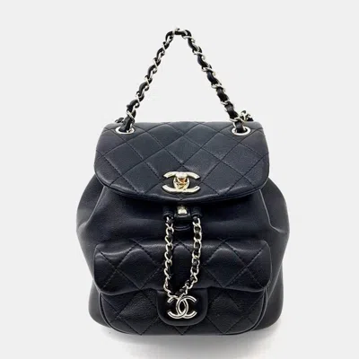 Pre-owned Chanel Duma Backpack In Black