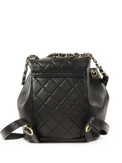 Chanel Duma Cc Turn-lock Backpack In Black