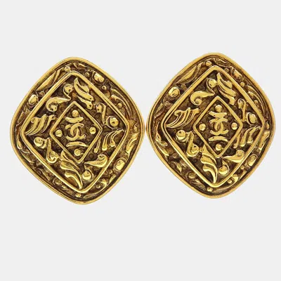 Pre-owned Chanel Earrings Clip-on Gold