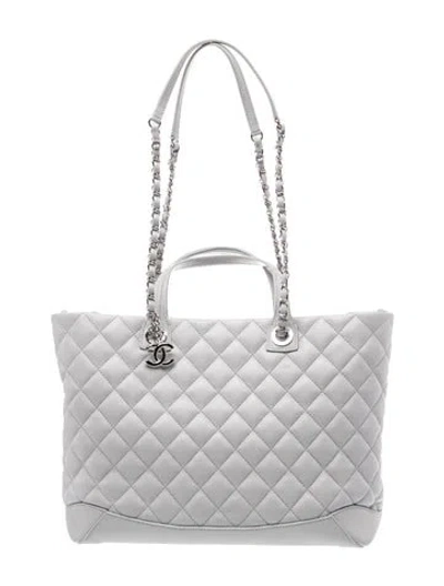 Pre-owned Chanel Easy Shopping Tote In Gray