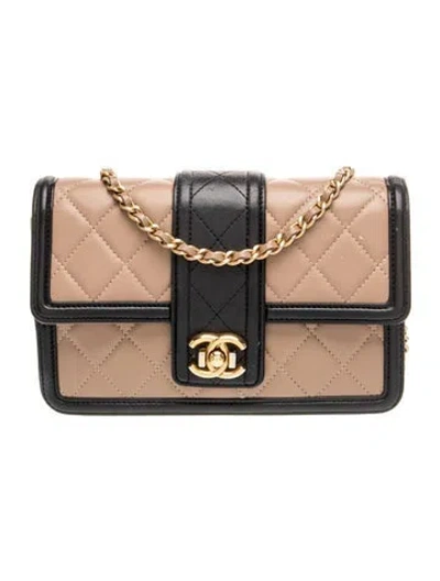 Pre-owned Chanel Elegant Cc Wallet On Chain In Neutral