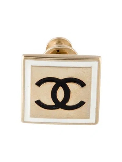Pre-owned Chanel Enamel Cc Brooch Pin In Multi