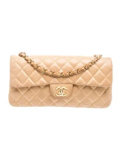 Pre-owned Chanel E/w Flap In Neutral
