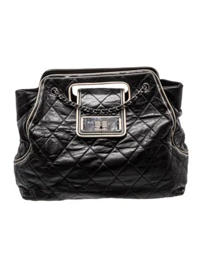 Pre-owned Chanel E/w Mademoiselle Reissue Tote In Black