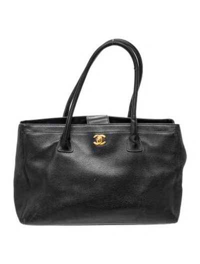 Pre-owned Chanel Executive Cerf Tote In Black