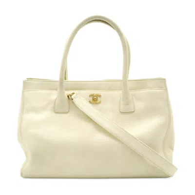 Pre-owned Chanel Executive Line Tote Bag In Sand