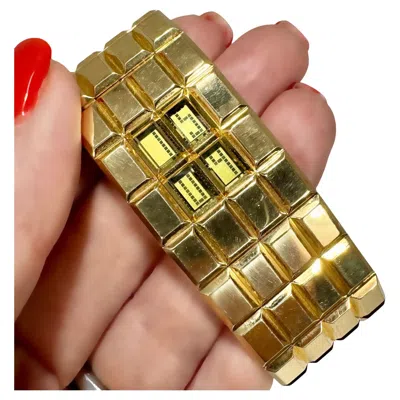 Pre-owned Chanel Extraordinary Vintage 18k Yellow Gold  'chocolat' Unisex Digital Watch