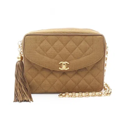 Pre-owned Chanel Fabric Shoulder Bag () In Green