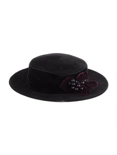 Pre-owned Chanel Felt Hat In Black