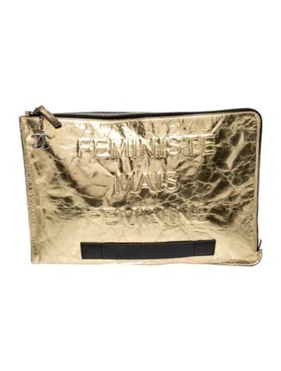 Pre-owned Chanel Feministe Mais Feminine Clutch