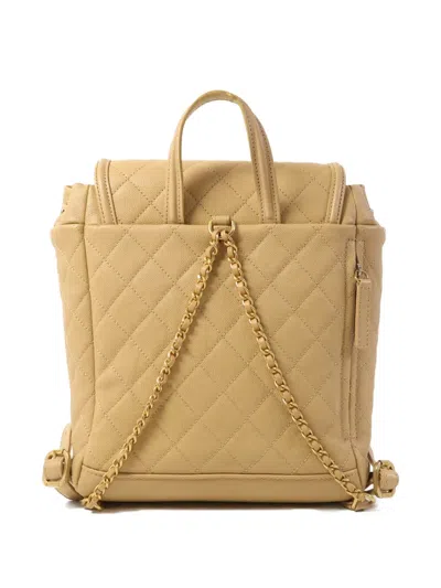Pre-owned Chanel Filigree Backpack In Neutral