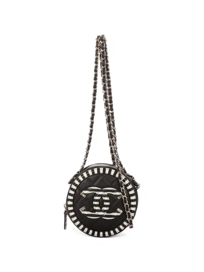 Chanel Filigree Round Mini Bag In White