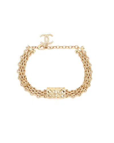 Pre-owned Chanel Flap Bag Charm Choker In Yellow