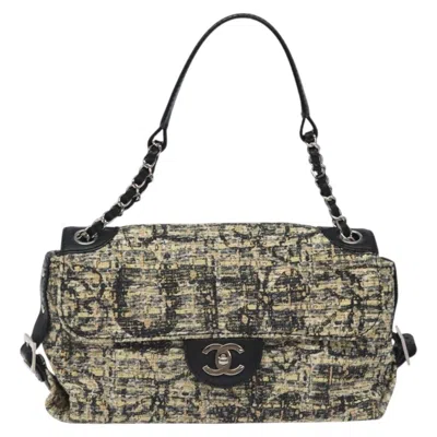 Pre-owned Chanel Flap Bag Tweed Shoulder Bag () In Sand