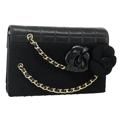 Pre-owned Chanel Flap Clutch Leather Black Leather Clutche & Pouche Bag ()
