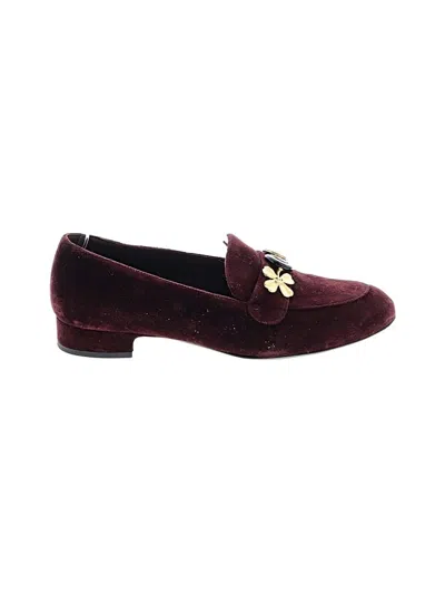 Pre-owned Chanel Flats In Burgundy