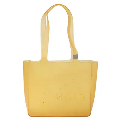 Pre-owned Chanel Fourre-tout Brown Rubber Tote Bag ()