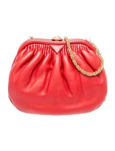 Pre-owned Chanel Frame Evening Bag In Red