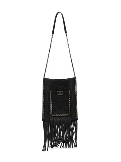 Pre-owned Chanel Fringe Bag In Black