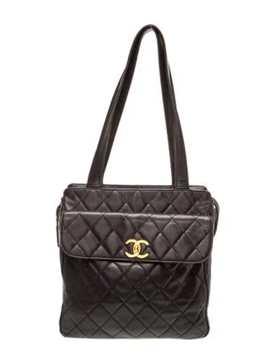 Pre-owned Chanel Front Pocket Tote In Brown